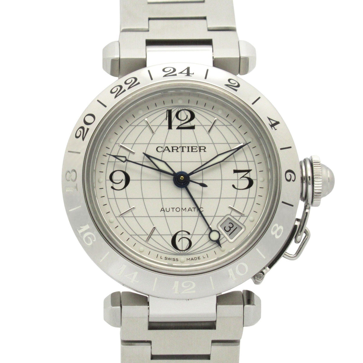 Pre-Owned Cartier Pasha C Meridian Watch, Stainless Steel, Boys', Silver, W31078M7