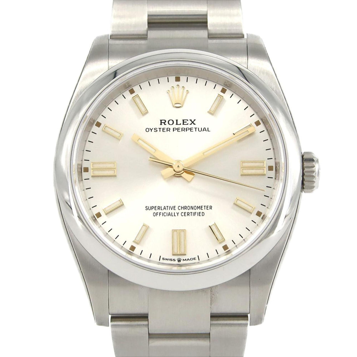 Pre-Owned Rolex Oyster Perpetual Domino's Pizza 126000 Stainless Steel Automatic Watch with Random Number