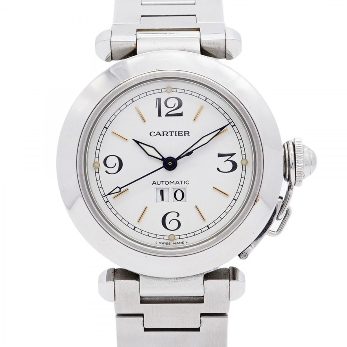 Montre Cartier Pasha 2475 d'occasion à cadran blanc pour femme