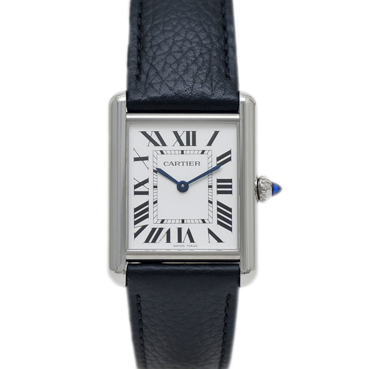 Pre-Owned Cartier Tank Must LM Women's Silver Dial Watch, Stainless Steel Leather, Quartz Movement, WSTA0041