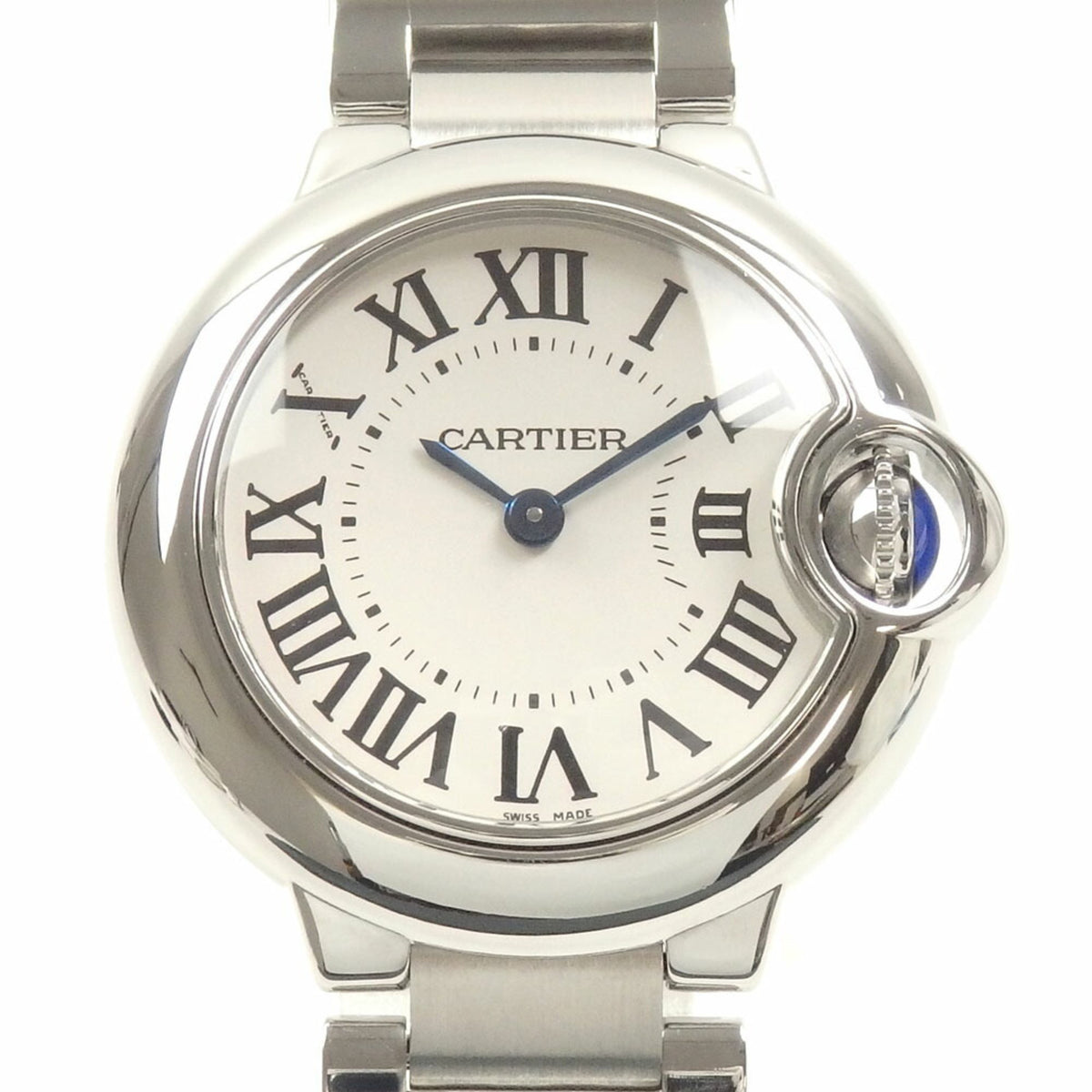 Montre Cartier Ballon Bleu d'occasion pour femme, quartz, acier inoxydable, W69010Z4, à pile, C216992