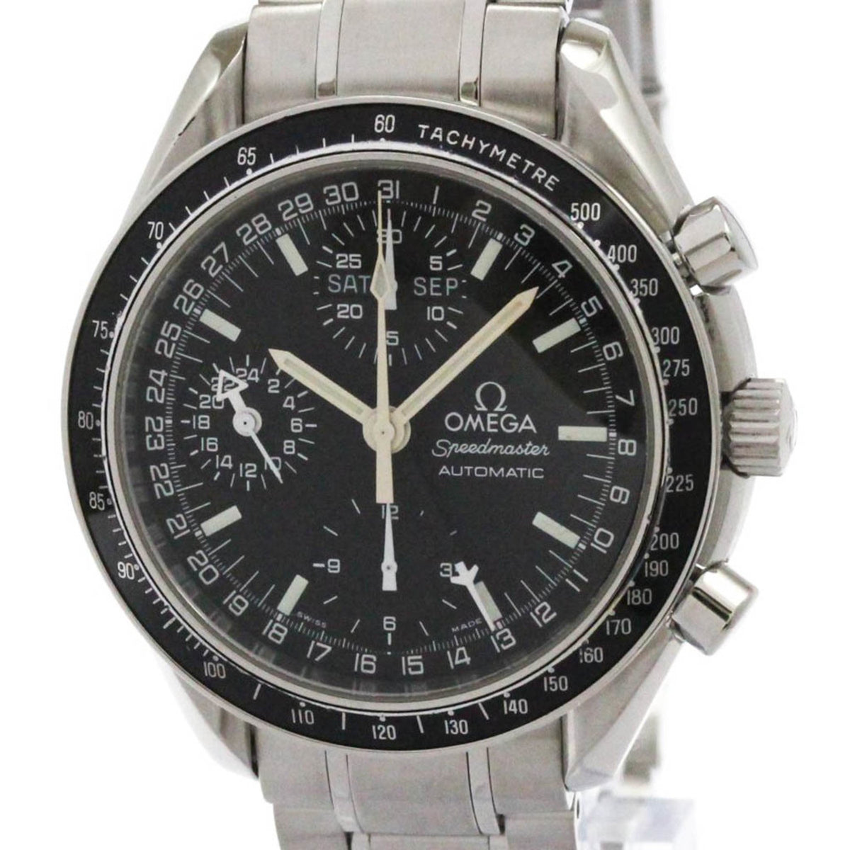 Pre-Owned OMEGA Speedmaster Mark 40 Steel Automatic Mens Watch 3520.50 Polished