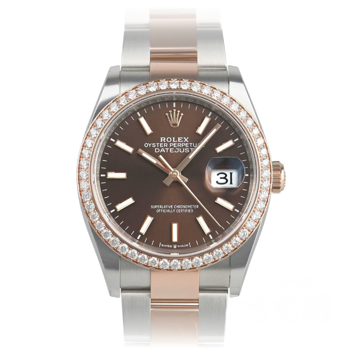 Datejust 36 36.00 mm Brown Dial in Stainless Steel - 126281RBR-0032