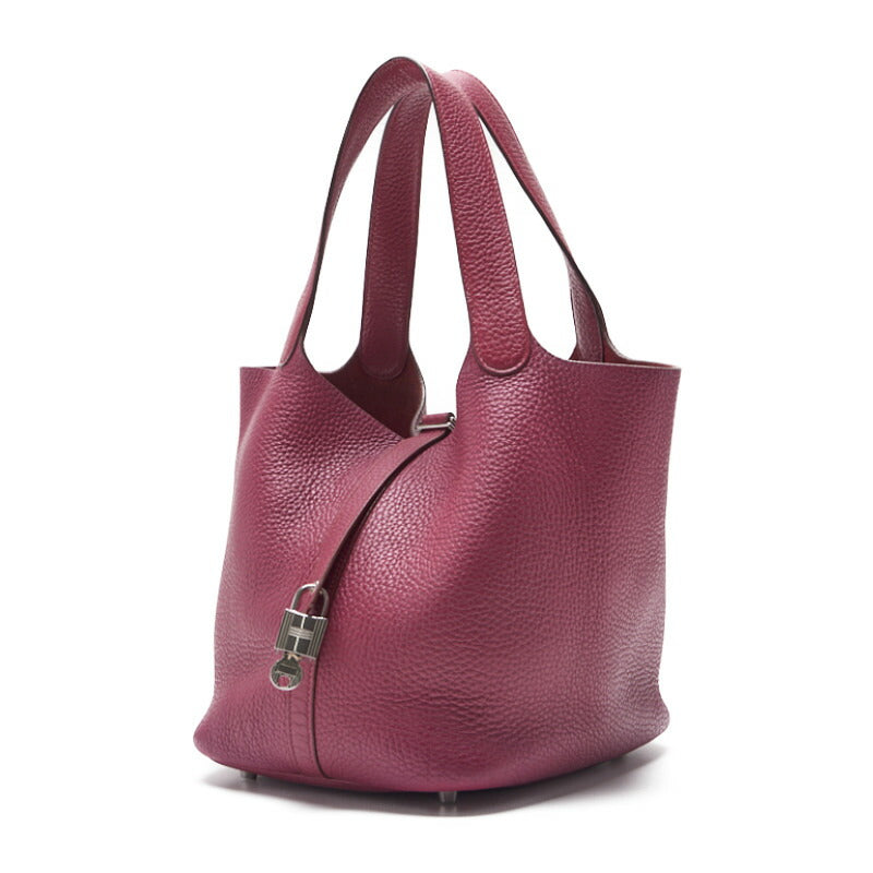 Pre-Owned Picotin Rock MM Tote Bag Tryon Clemence Tosca Silver-Tone Hardware Pre-Owned