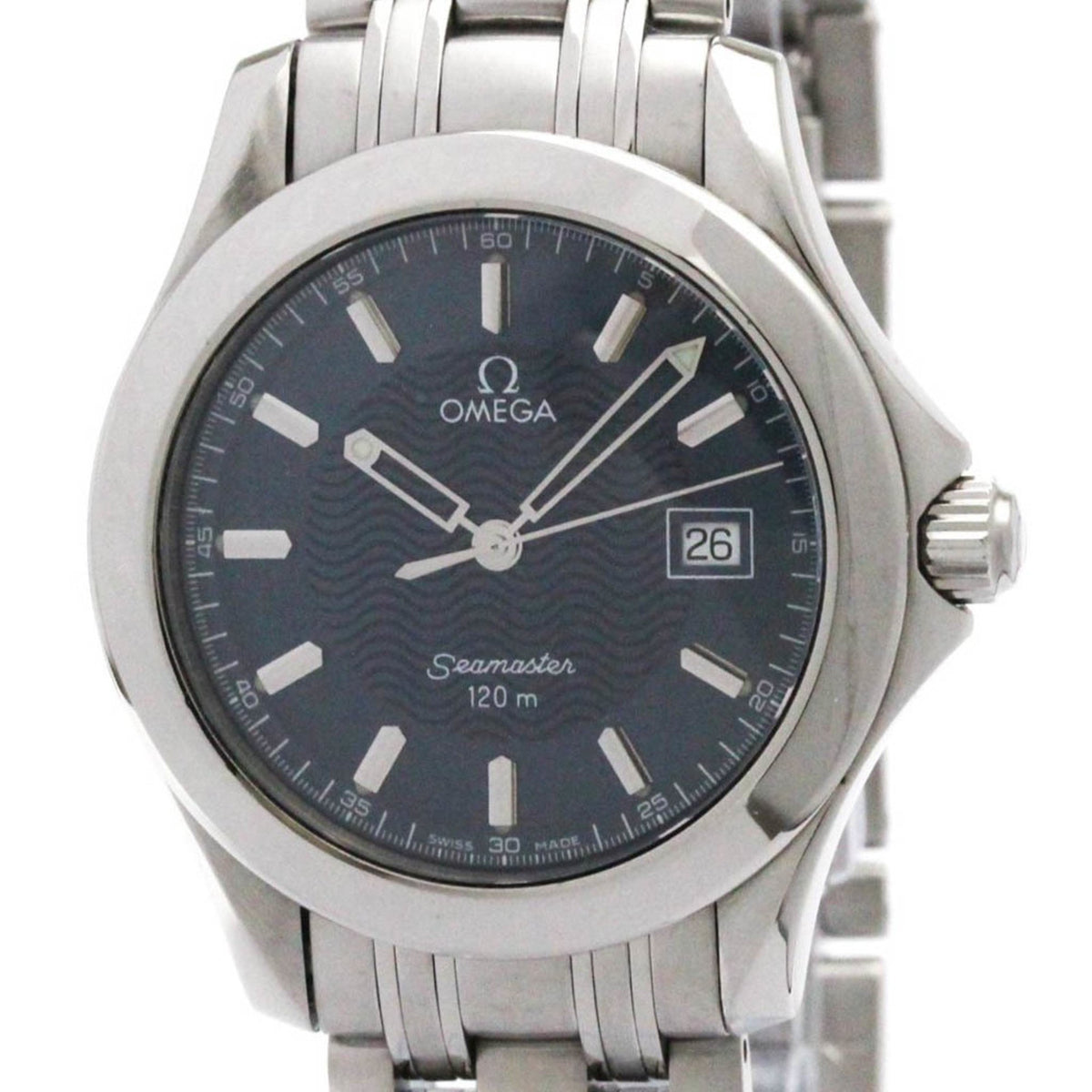 Pre-Owned OMEGA Seamaster 120M Steel Quartz Mens Watch 2511.81 Polished