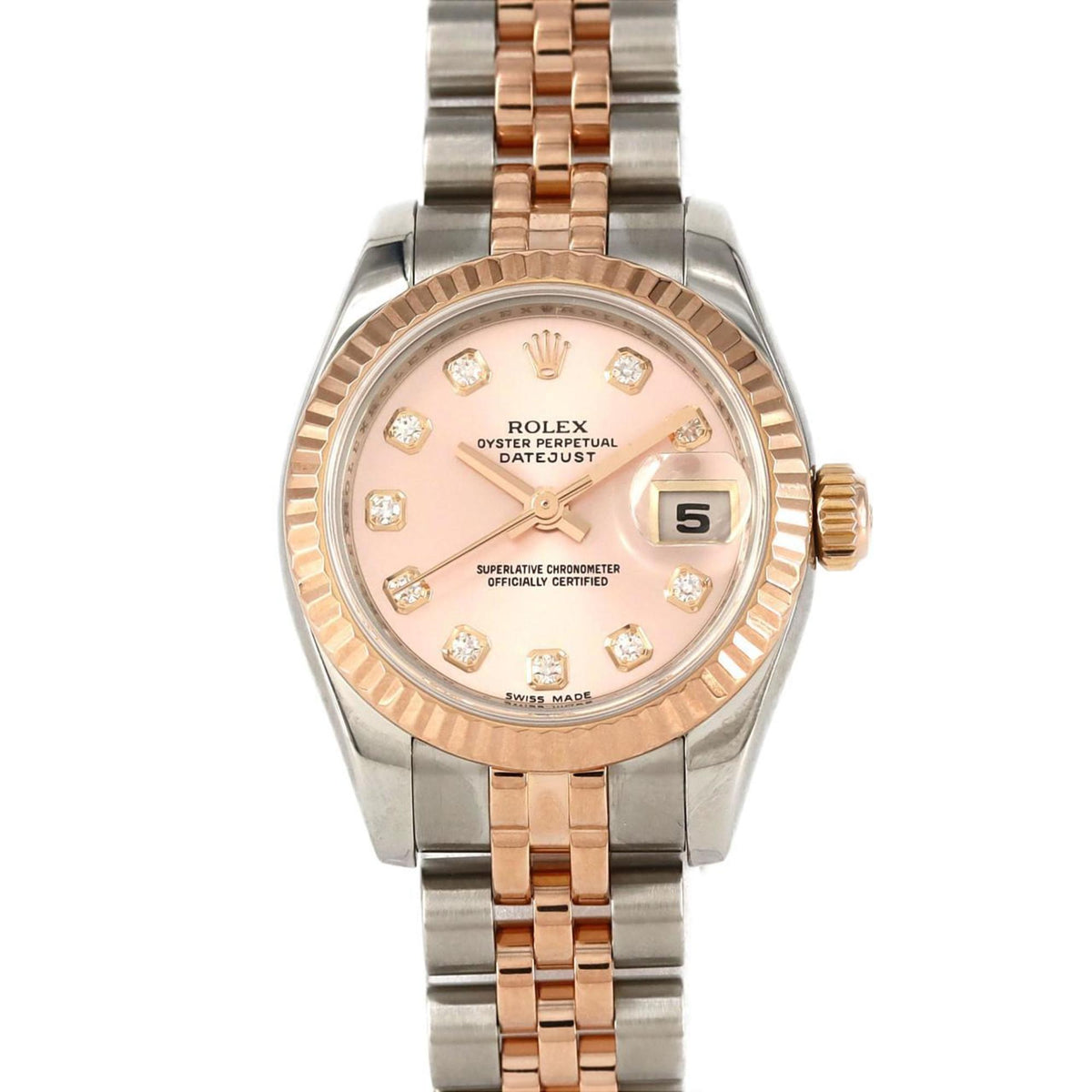 Pre-Owned Rolex Datejust 179171G SSxPG Automatic Watch, M Serial