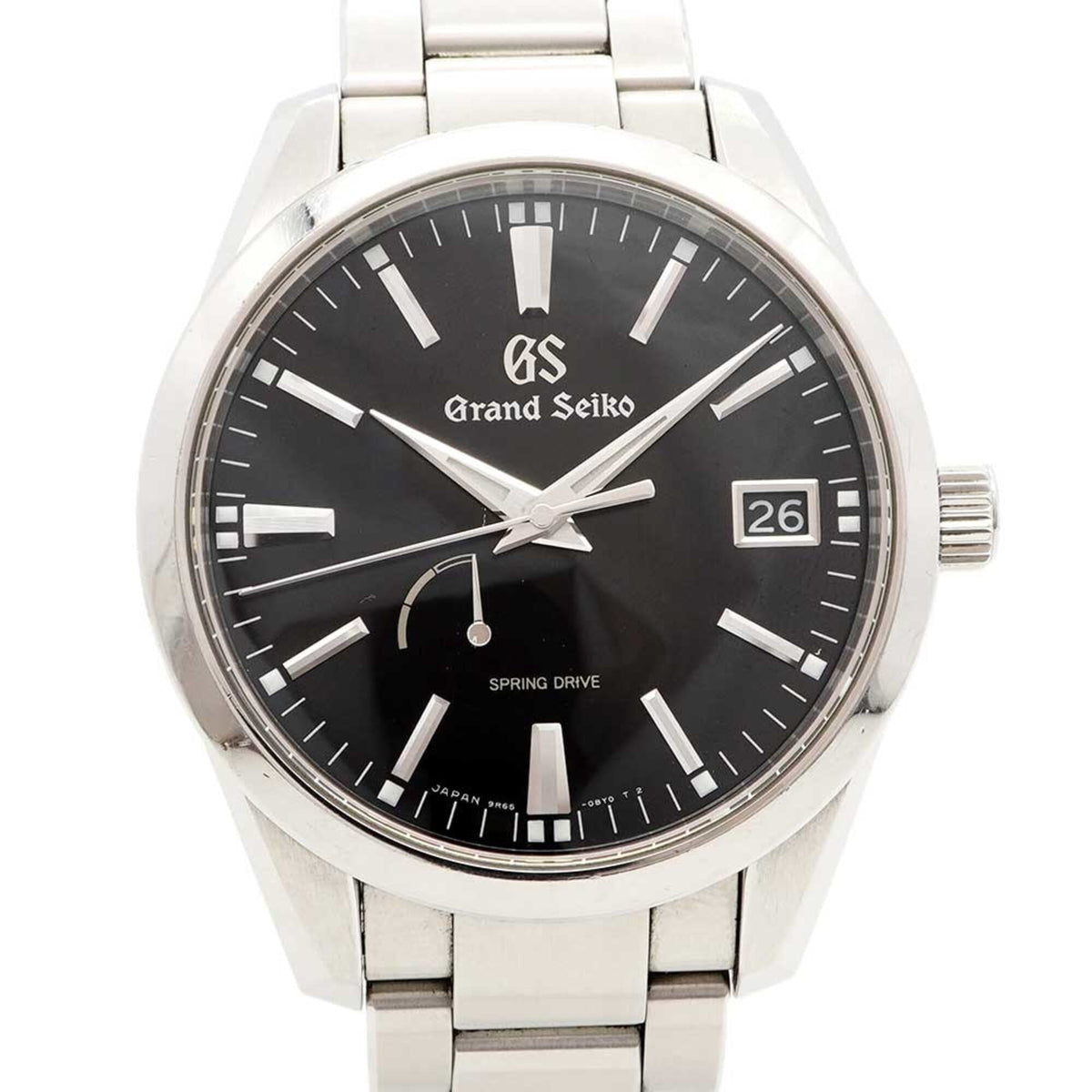 Pre-Owned Seiko Grand SBGA301 9R65-0BM0 Black Dial Men's Watch