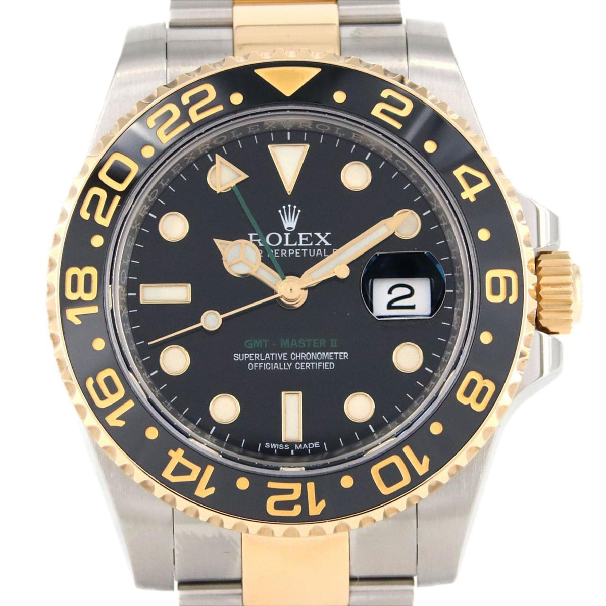 Pre-Owned Rolex GMT Master 116713LN SSxYG Wristwatch Automatic Random Number