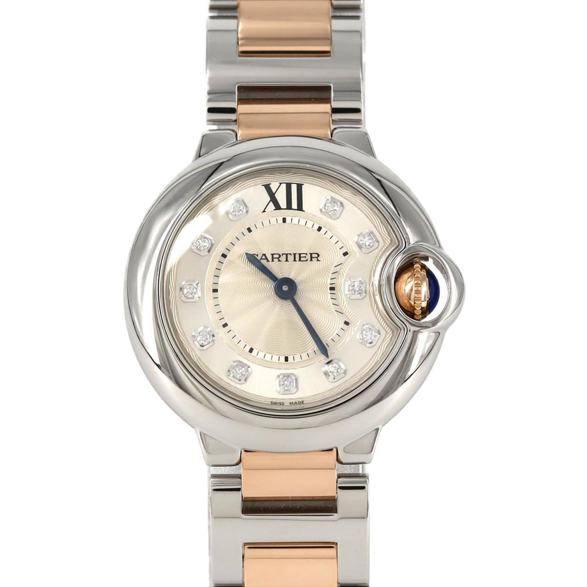 Pre-Owned Cartier Ballon Bleu SM PG Combi 11P WE902030 SSxPG Wristwatch Quartz