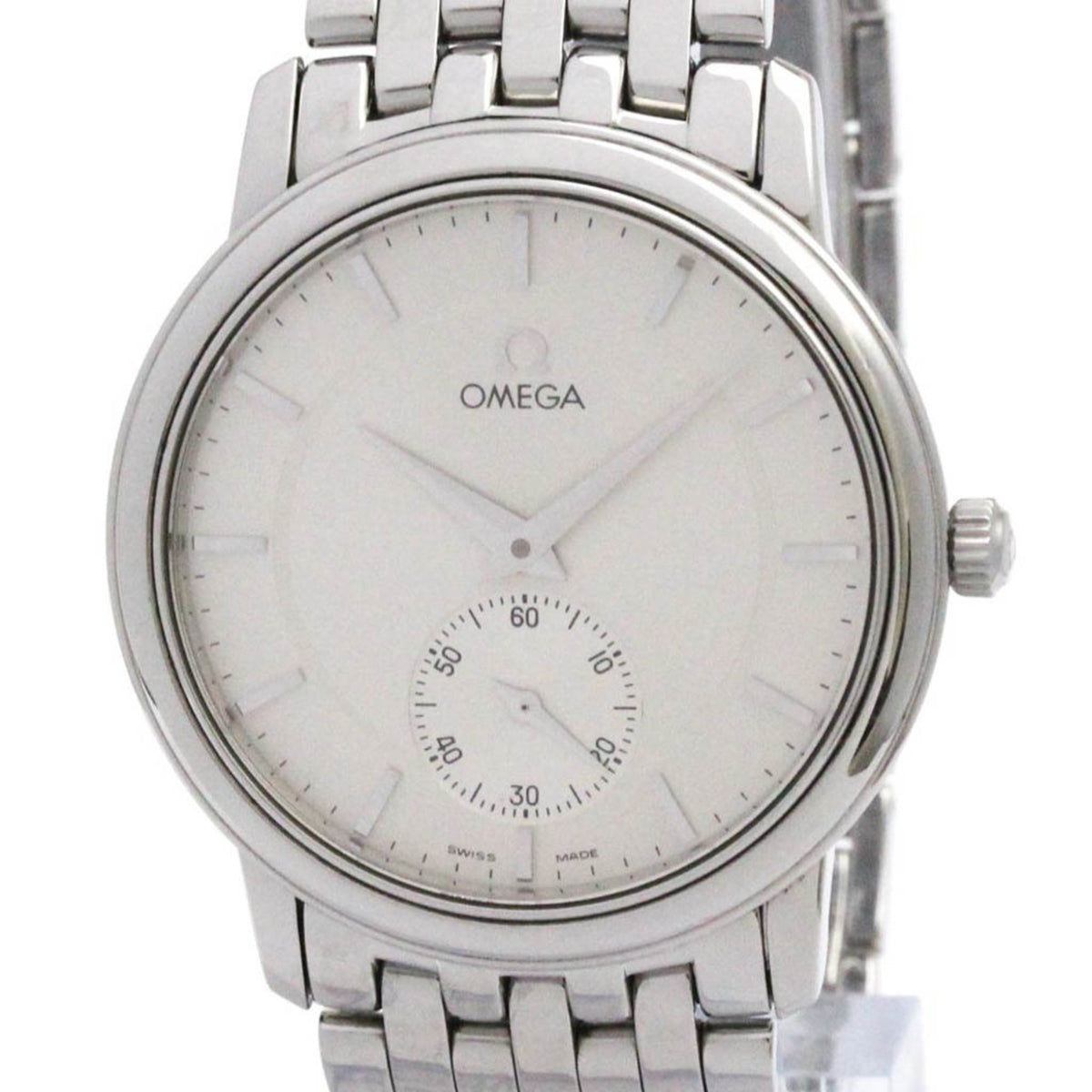 Pre-Owned OMEGA De Ville Prestige Steel Hand-Winding Mens Watch 4520.31 Polished