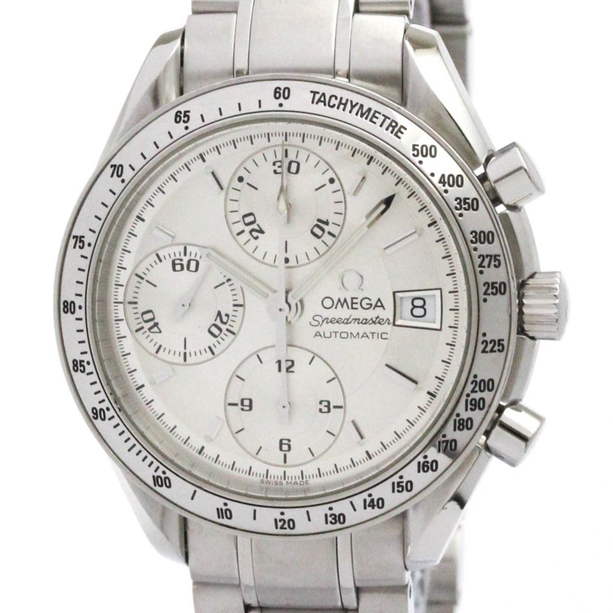 Pre-Owned OMEGA Speedmaster Date Steel Automatic Mens Watch 3513.30 Polished