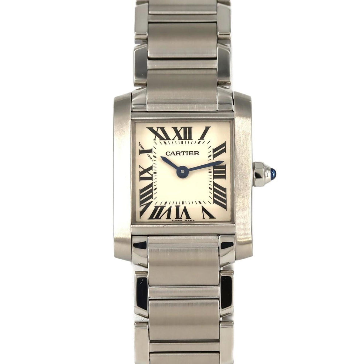 Pre-Owned Cartier Tank Fran?aise SM W51008Q3 Stainless Steel Quartz Watch