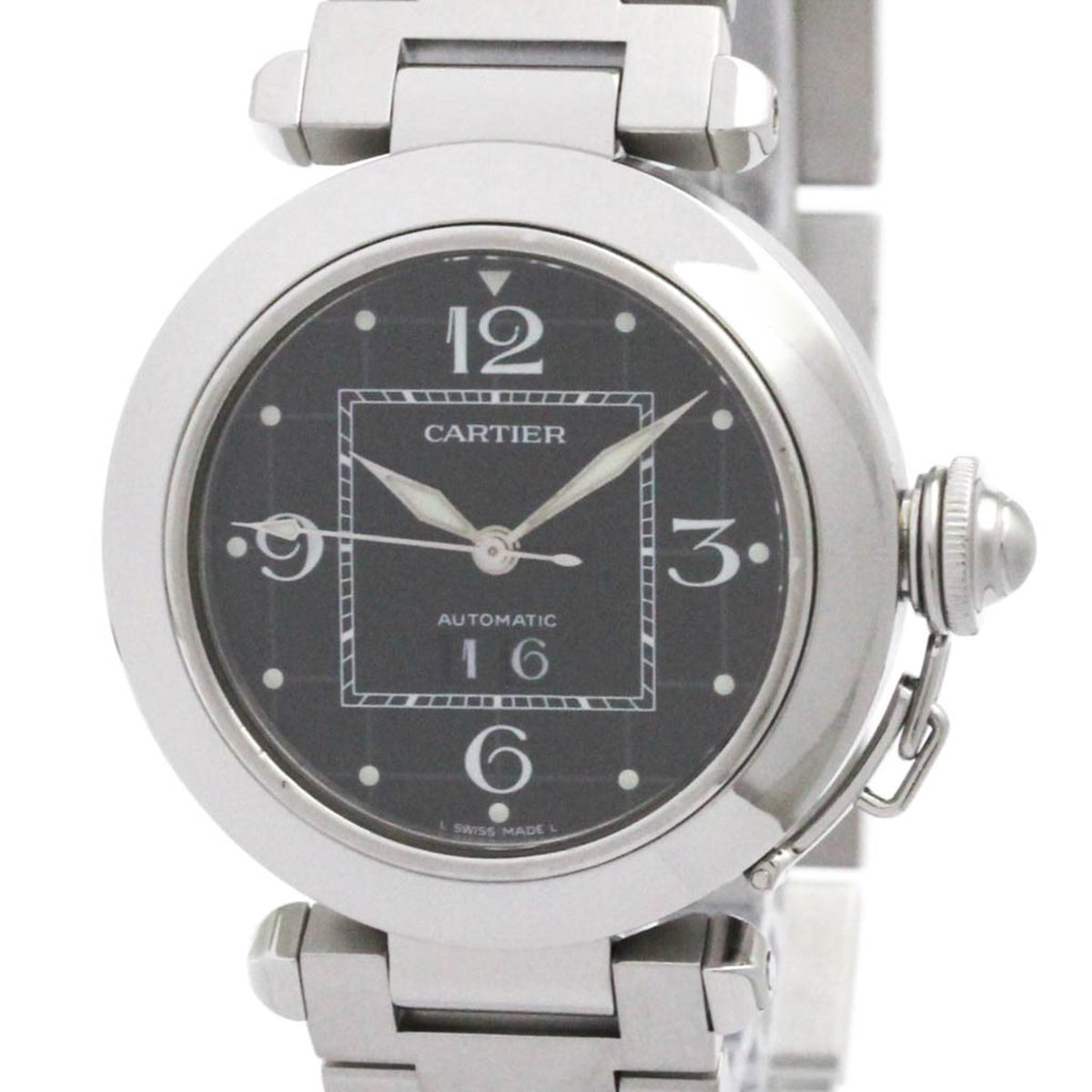 Pre-Owned CARTIER Pasha C Big Date Automatic Unisex Watch W31053M7 Polished