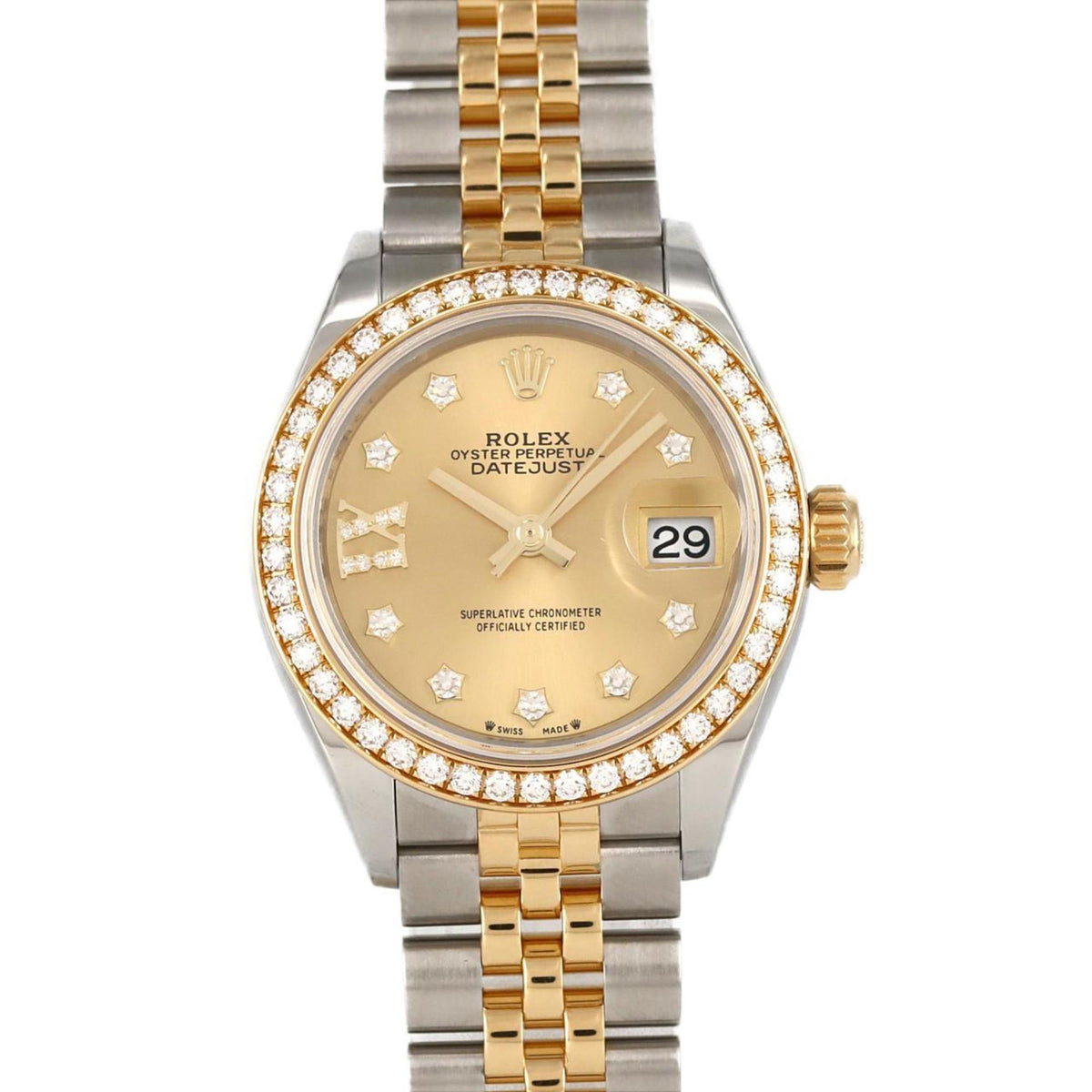 Pre-Owned Rolex Datejust 279383RBR SSxYG Automatic Watch, Random Number