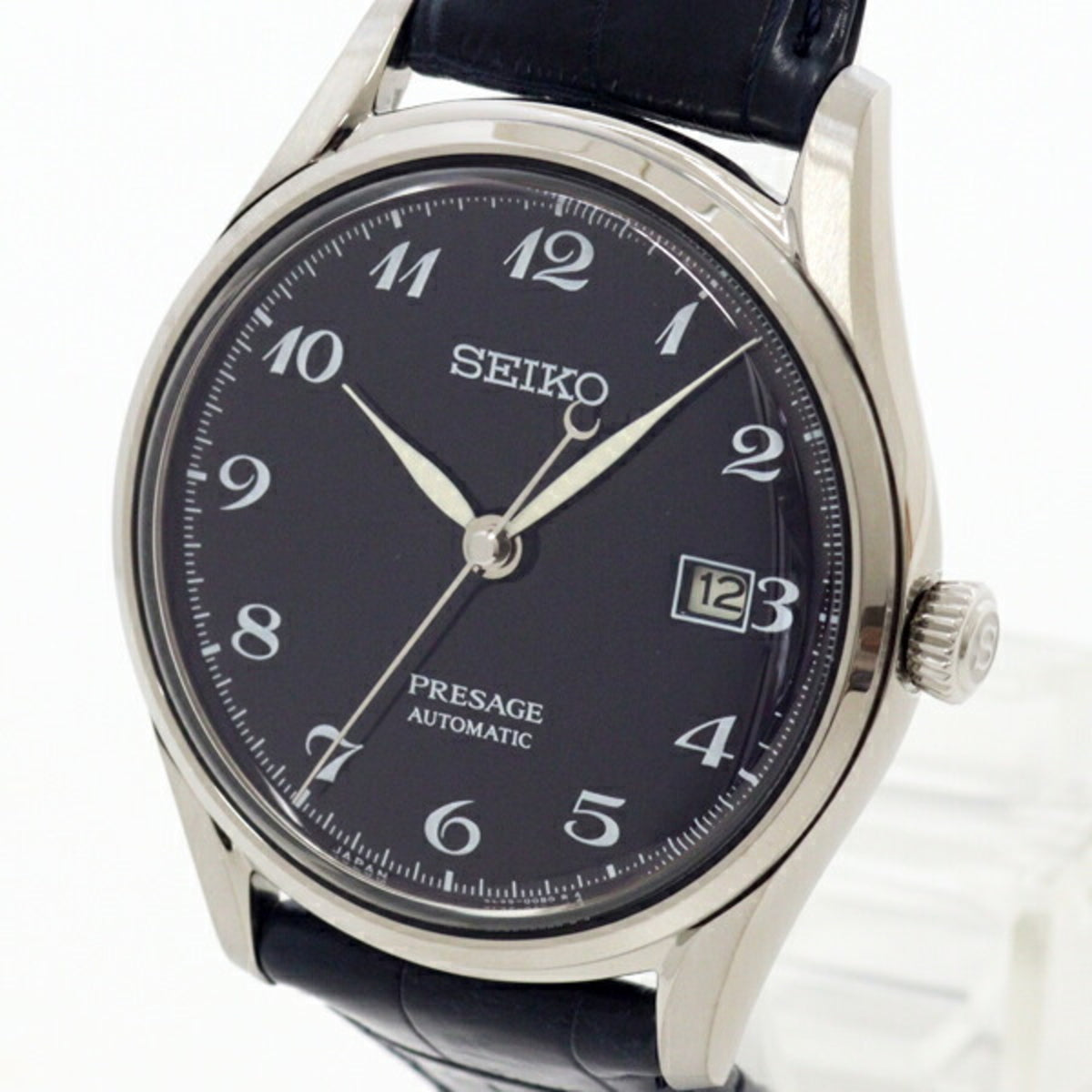 Montre Seiko Presage SARA019 pour homme, d'occasion, cadran émaillé, bleu marine, remontage automatique, jamais utilisée 