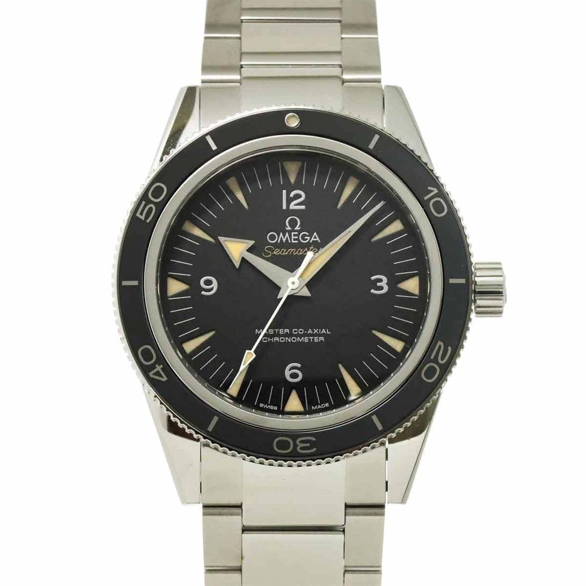 Pre-Owned OMEGA Seamaster 300 Master Co-Axial 233 30 41 21 01 001 Chronometer Men's Watch Black Automatic