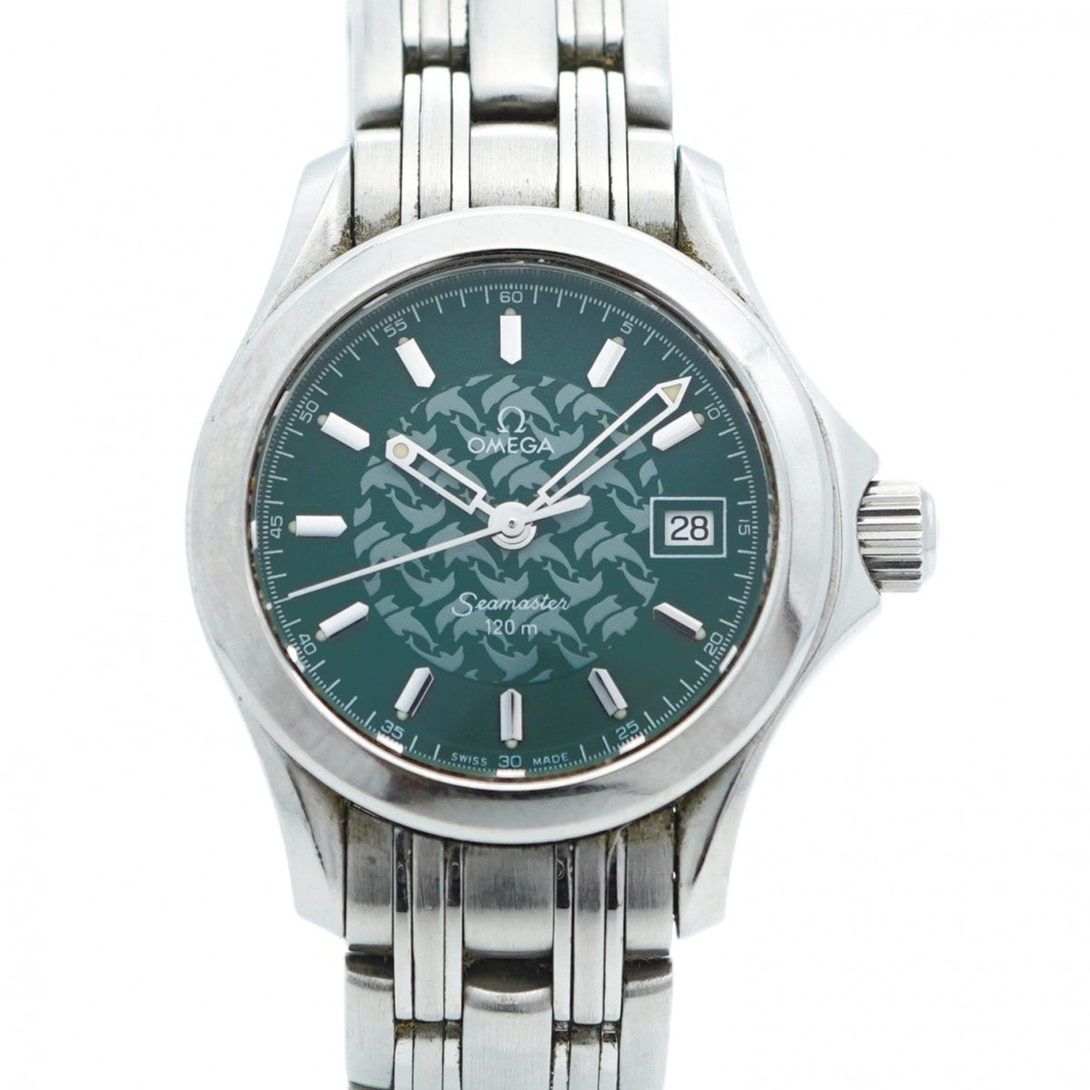 Pre-Owned Omega Seamaster 2586.70 Green Dial Women's Watch