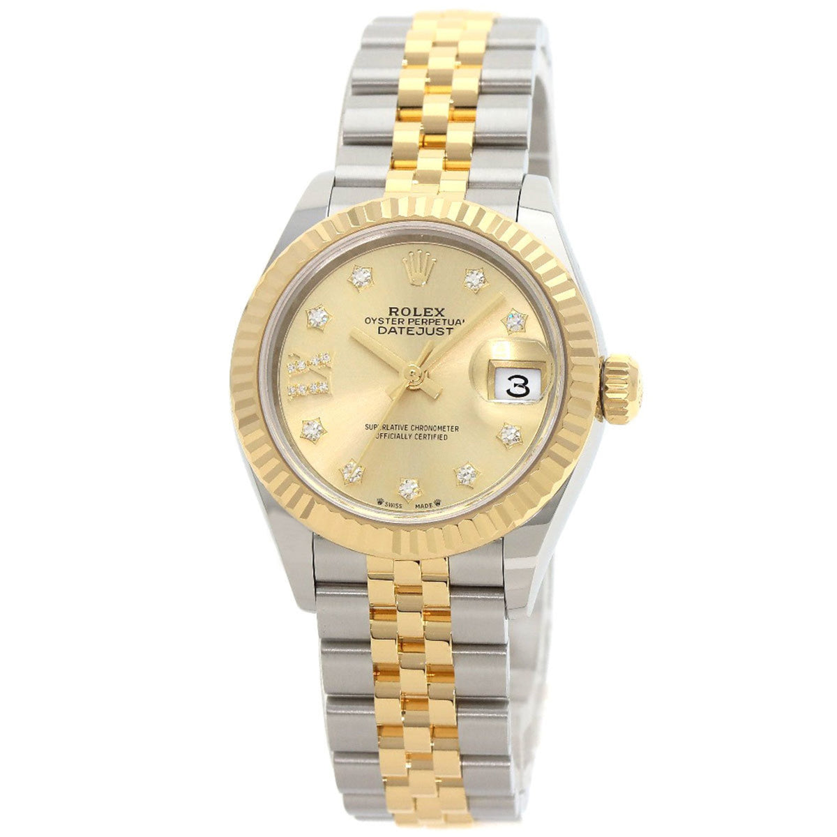 Pre-Owned Rolex 279173G Datejust 9P Star Diamond Watch Stainless Steel SSxK18YG K18YG Women's ROLEX