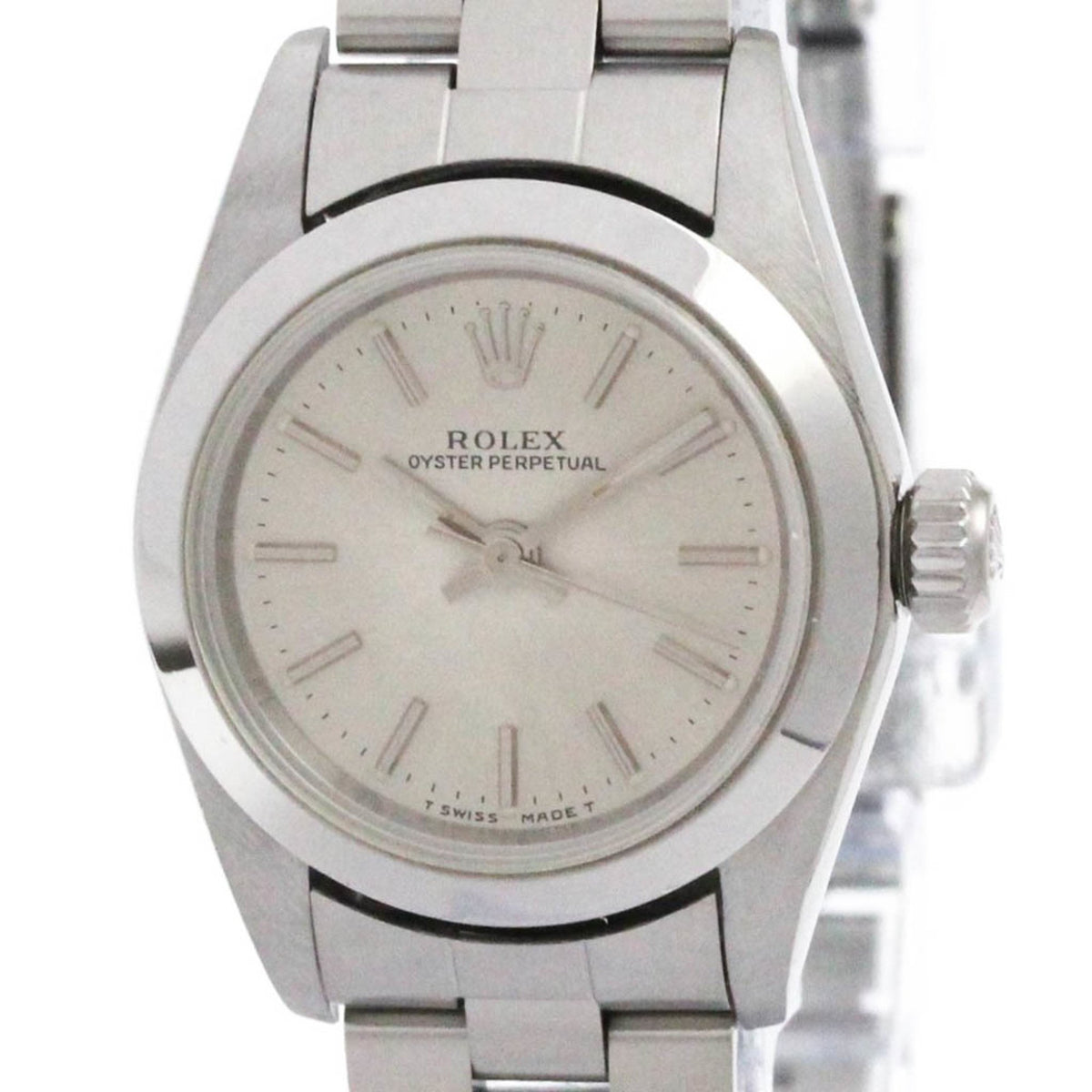 Pre-Owned ROLEX Oyster Perpetual 67180 U Serial Automatic Ladies Watch Polished