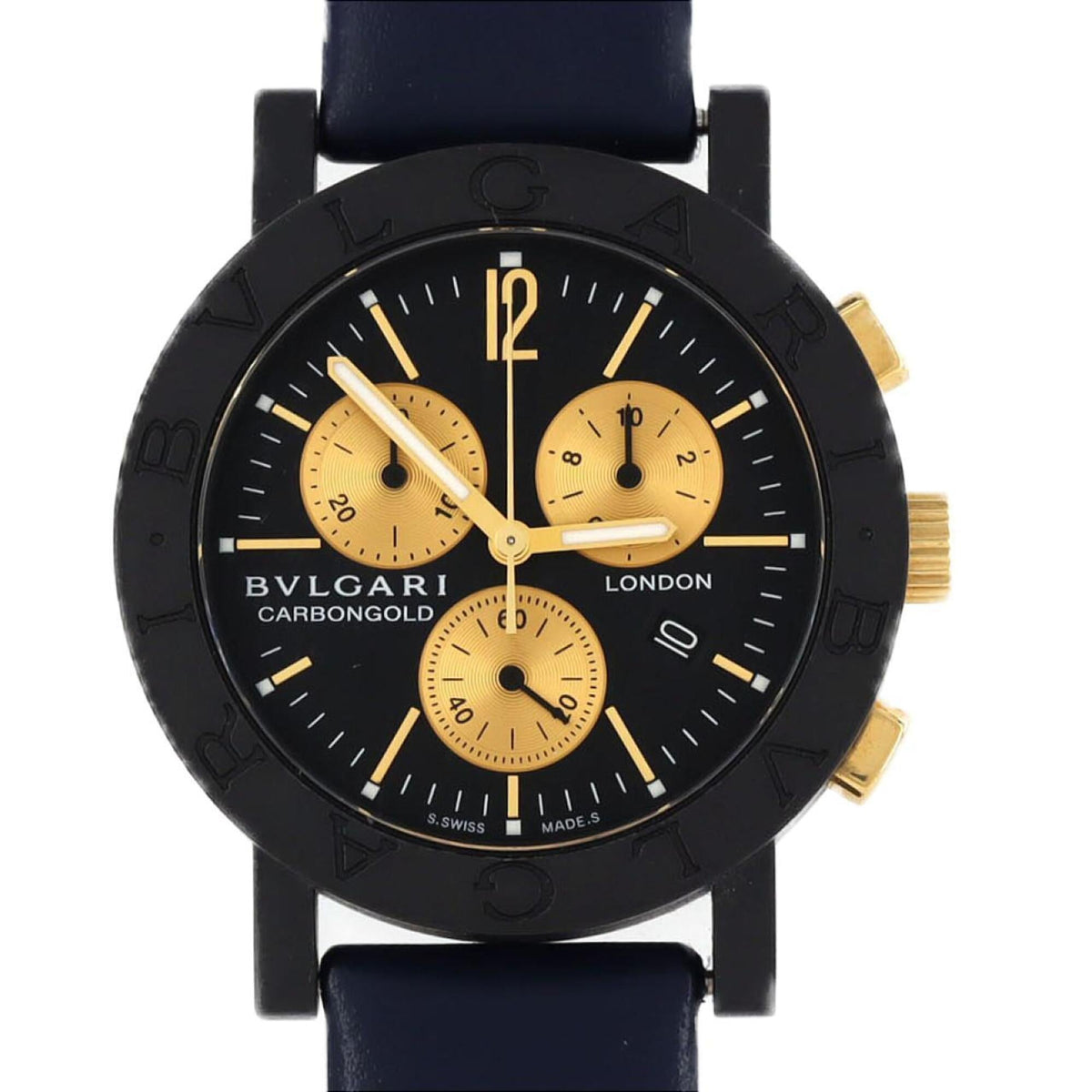 Pre-Owned Bulgari Carbon Gold London Limited BB38CLCH (Other Quartz Watches)