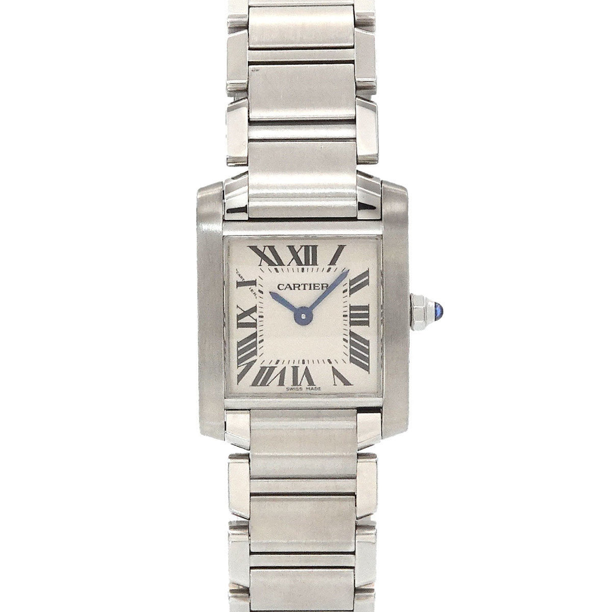 Pre-Owned Cartier Tank Francaise SM W51008Q3 Women's Ivory Quartz Watch