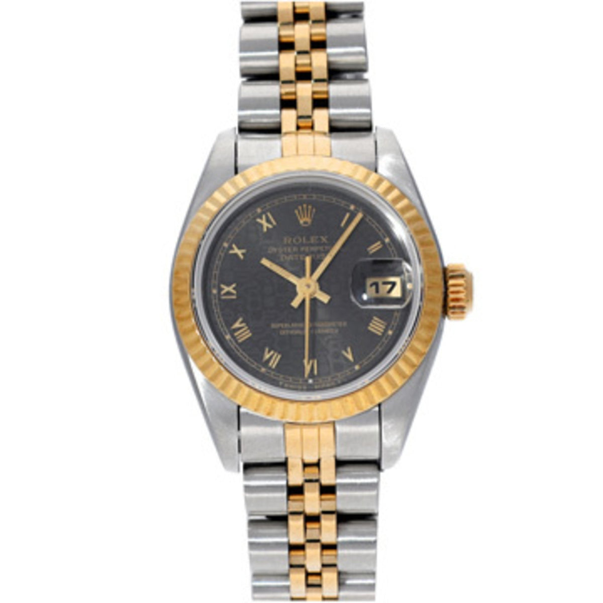 Pre-Owned Rolex Datejust 69173 S series (manufactured around 1994) Black computer ladies watch automatic winding