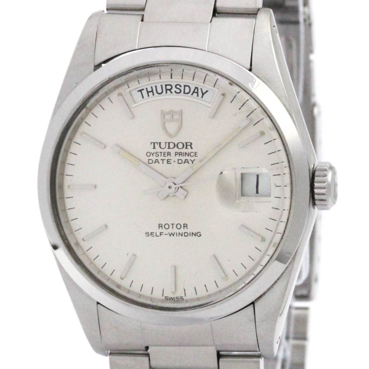 Pre-Owned TUDOR Oyster Prince Date Day 94500 Steel Mens Automatic  Watch Polished