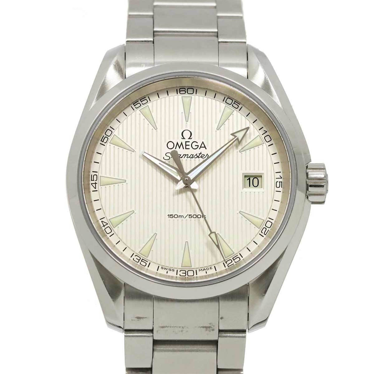 Pre-Owned OMEGA Seamaster Aqua Terra 231 10 39 60 02 001 Men's Watch Date Silver Quartz