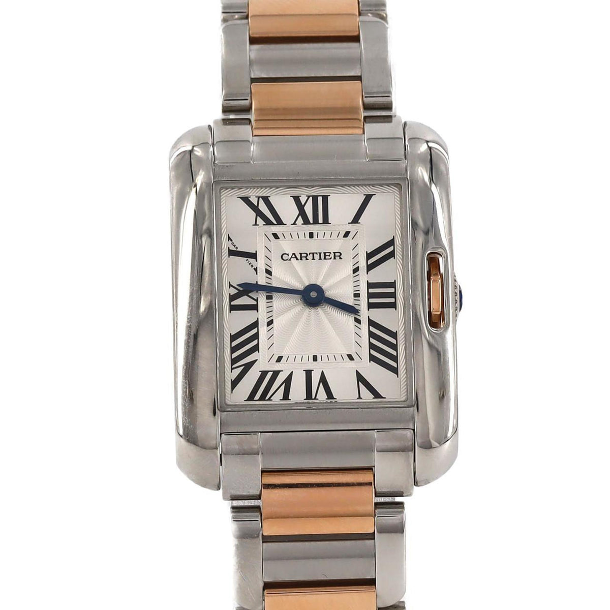 Montre-bracelet à quartz Cartier Tank Anglaise SM PG Combi W5310036 SSxPG d'occasion 