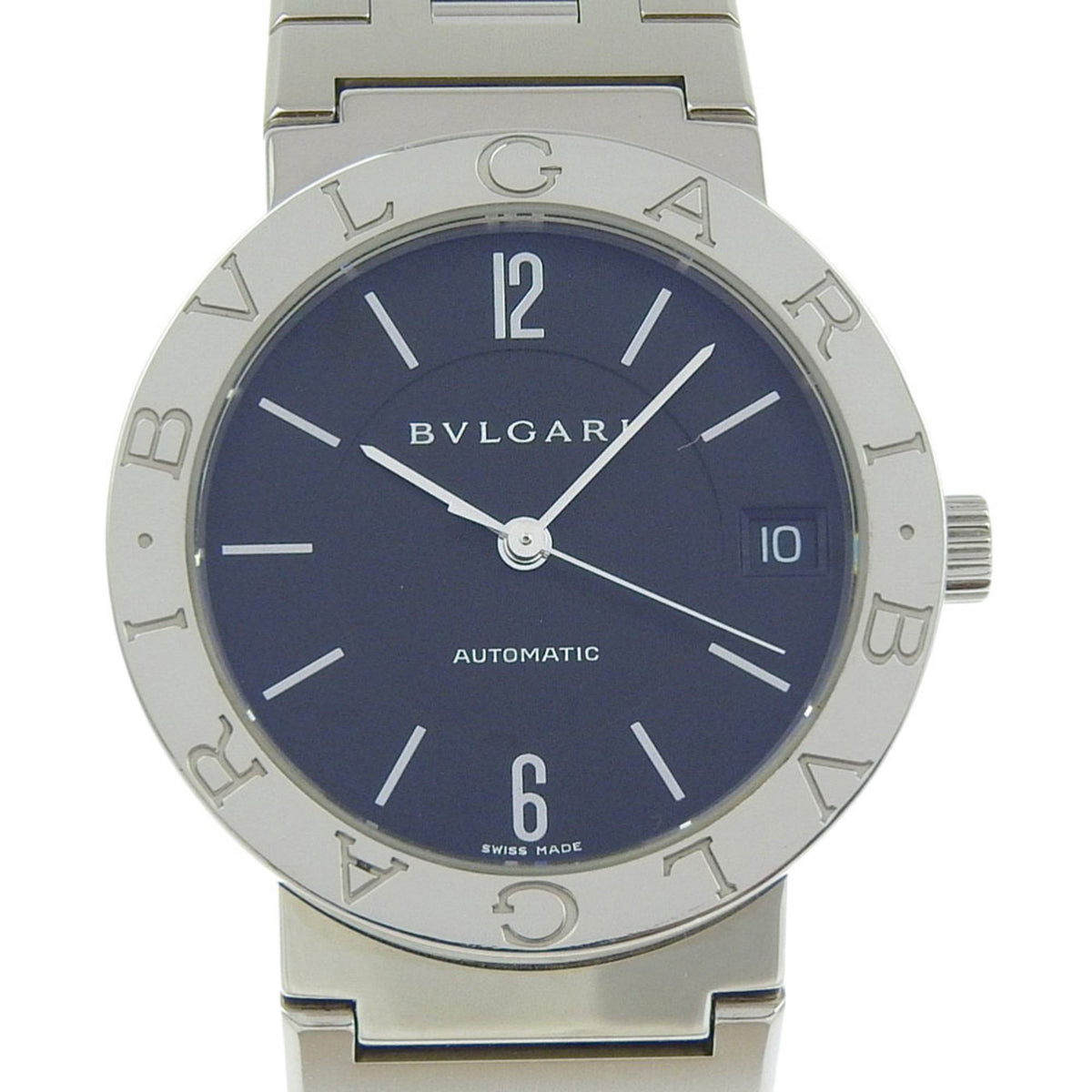 Pre-Owned Bvlgari Watch Cal. 220 BB33SSAUTO Stainless Steel Automatic Analog Display Black Dial Men's