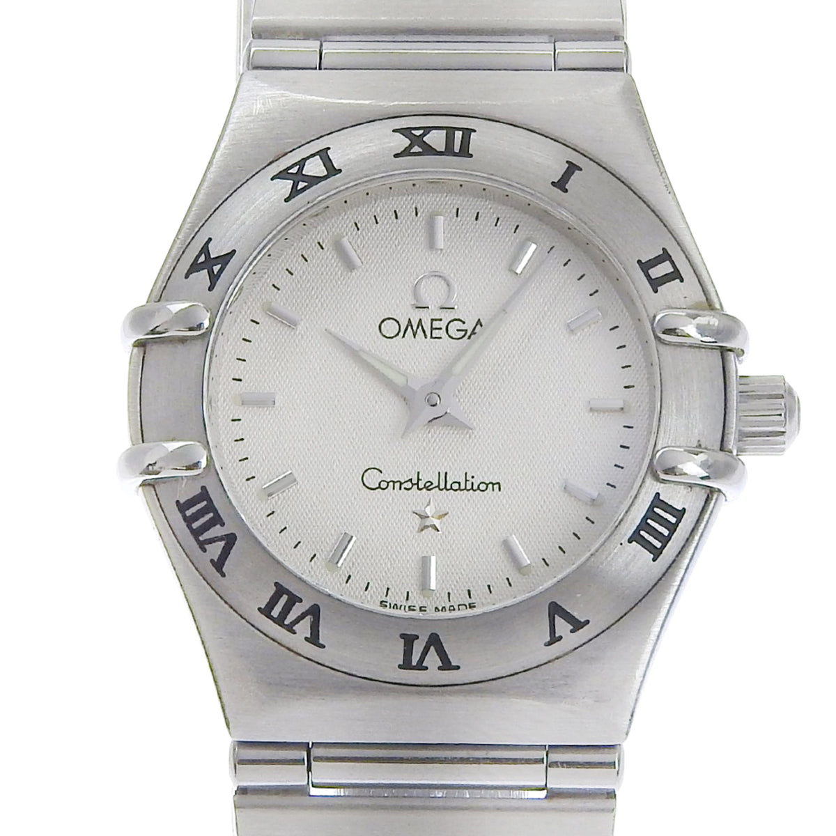 Pre-Owned Omega Constellation Mini Watch 1562.30 Stainless Steel 1998 Quartz Analog White Dial Women's