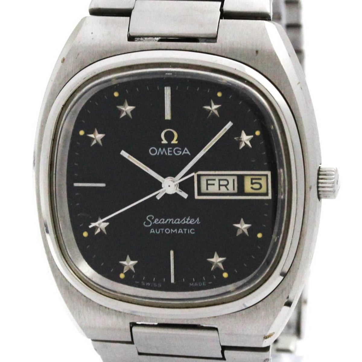 Pre-Owned OMEGA Seamaster Day Date Cal 1020 Automatic Mens Watch 166.0213 Vintage