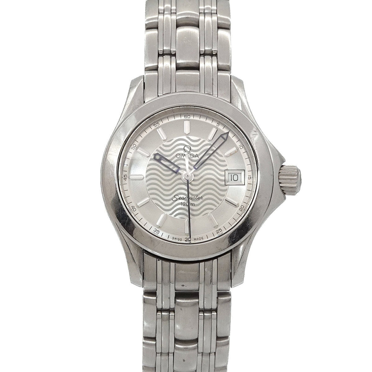 Pre-Owned OMEGA Seamaster 120 2581 31 Women's Watch with Date Display, Silver Quartz Movement