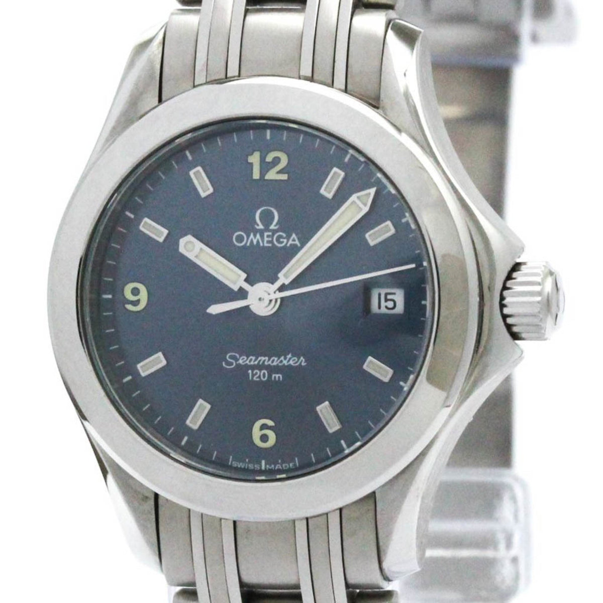 Pre-Owned Polished OMEGA Seamaster 120M Steel Quartz Ladies Watch 2581.83 BF575238