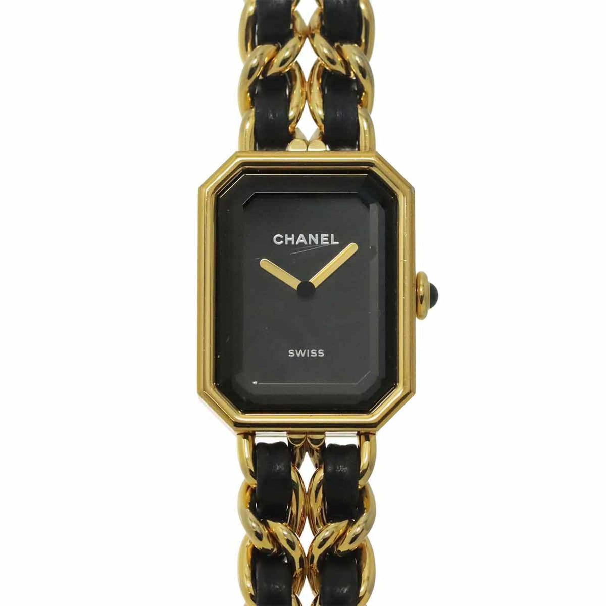 Pre-Owned Chanel Premiere S size H6951 Current model Women's watch Black Gold Quartz Watch