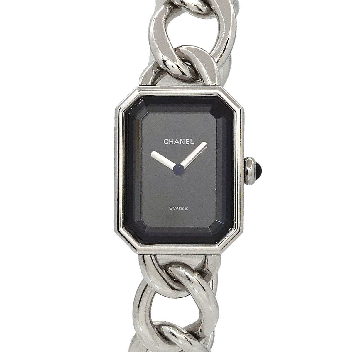 Pre-Owned CHANEL Premiere L size H0452 Ladies watch Black quartz