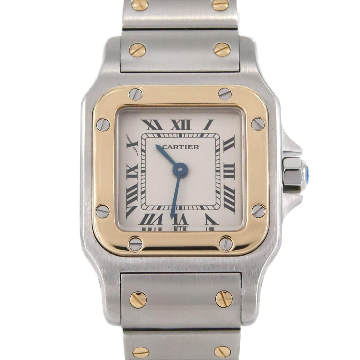 Pre-Owned Cartier Santos Galbe SM Two-tone W20012C4 SSxYG Quartz Watch