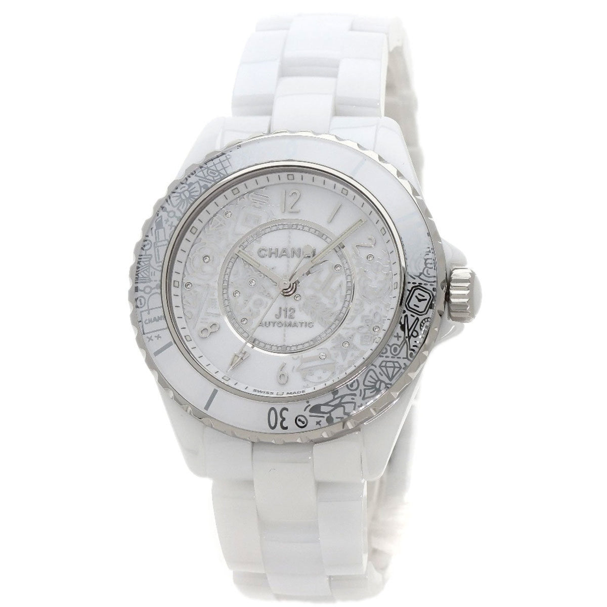 Montre homme en céramique Chanel H6476 J12 38 mm d'occasion, édition limitée à 2020 exemplaires dans le monde. CHANEL 
