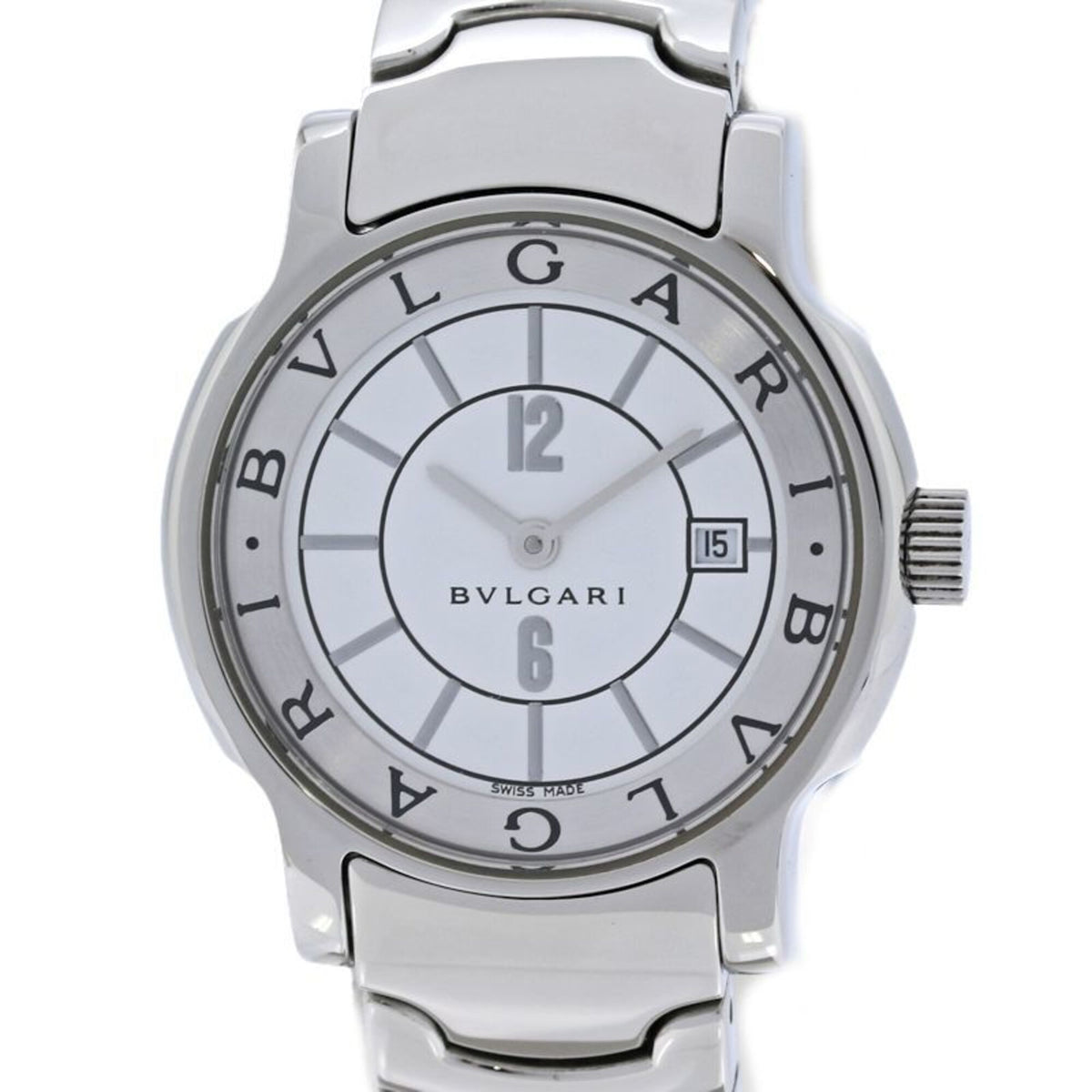 Pre-Owned BVLGARI Solotempo ST29WSSD ST29S Women's Watch Stainless Steel /40409