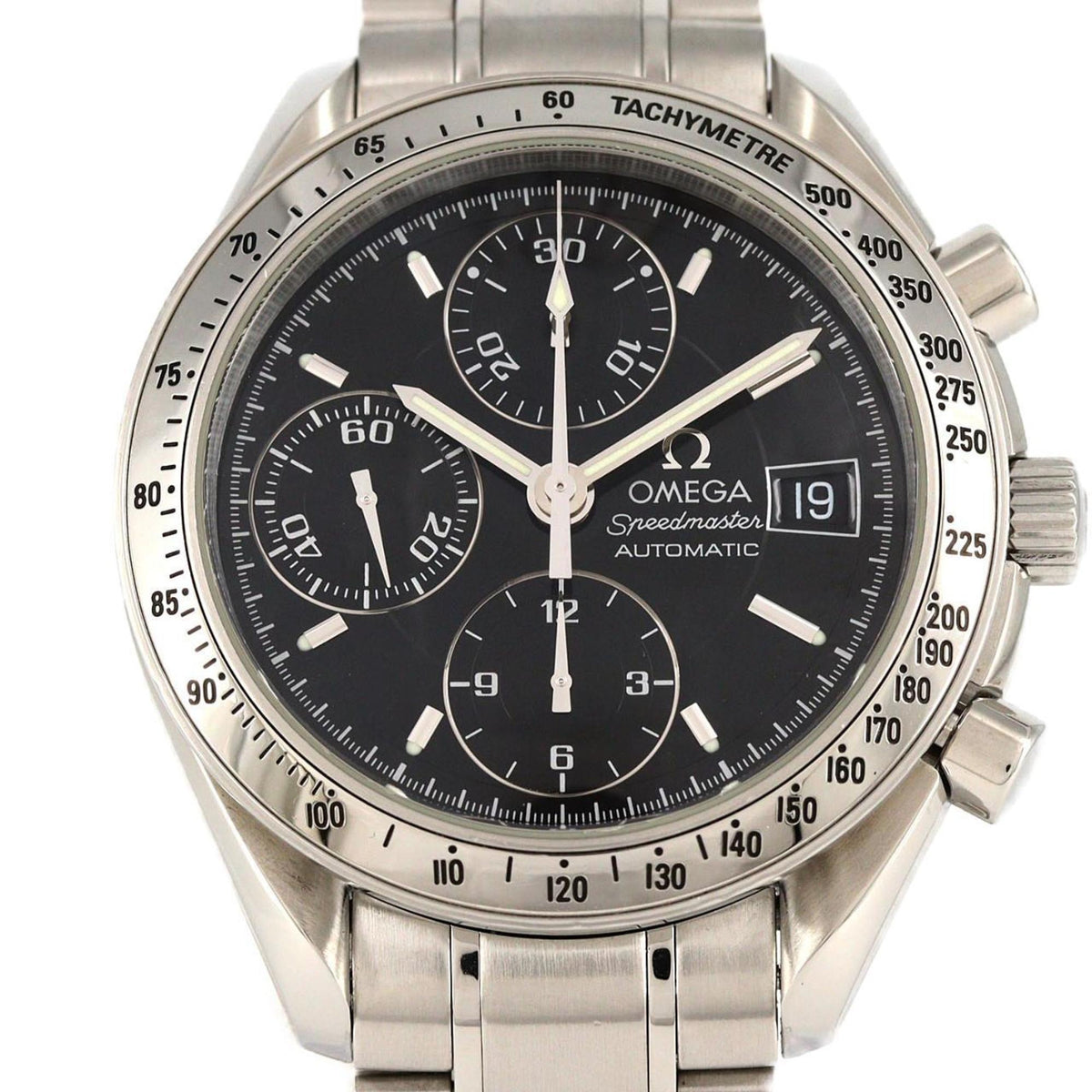 Pre-Owned Omega Speedmaster Date 3513.50 Stainless Steel Automatic Watch