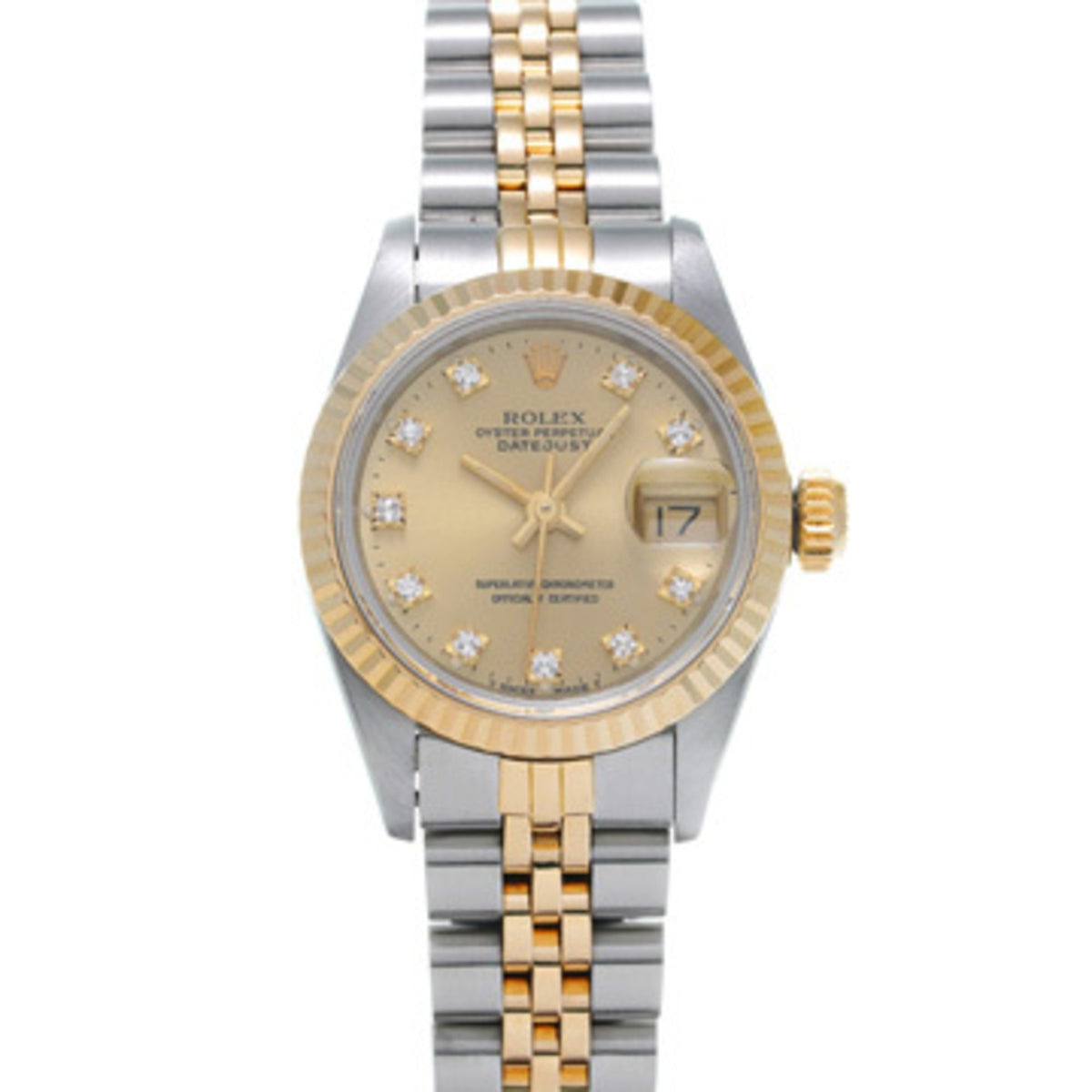 Pre-Owned Rolex Datejust 10P Diamond 69173G R Series (manufactured around 1987) Champagne/Diamond Ladies Watch Automatic