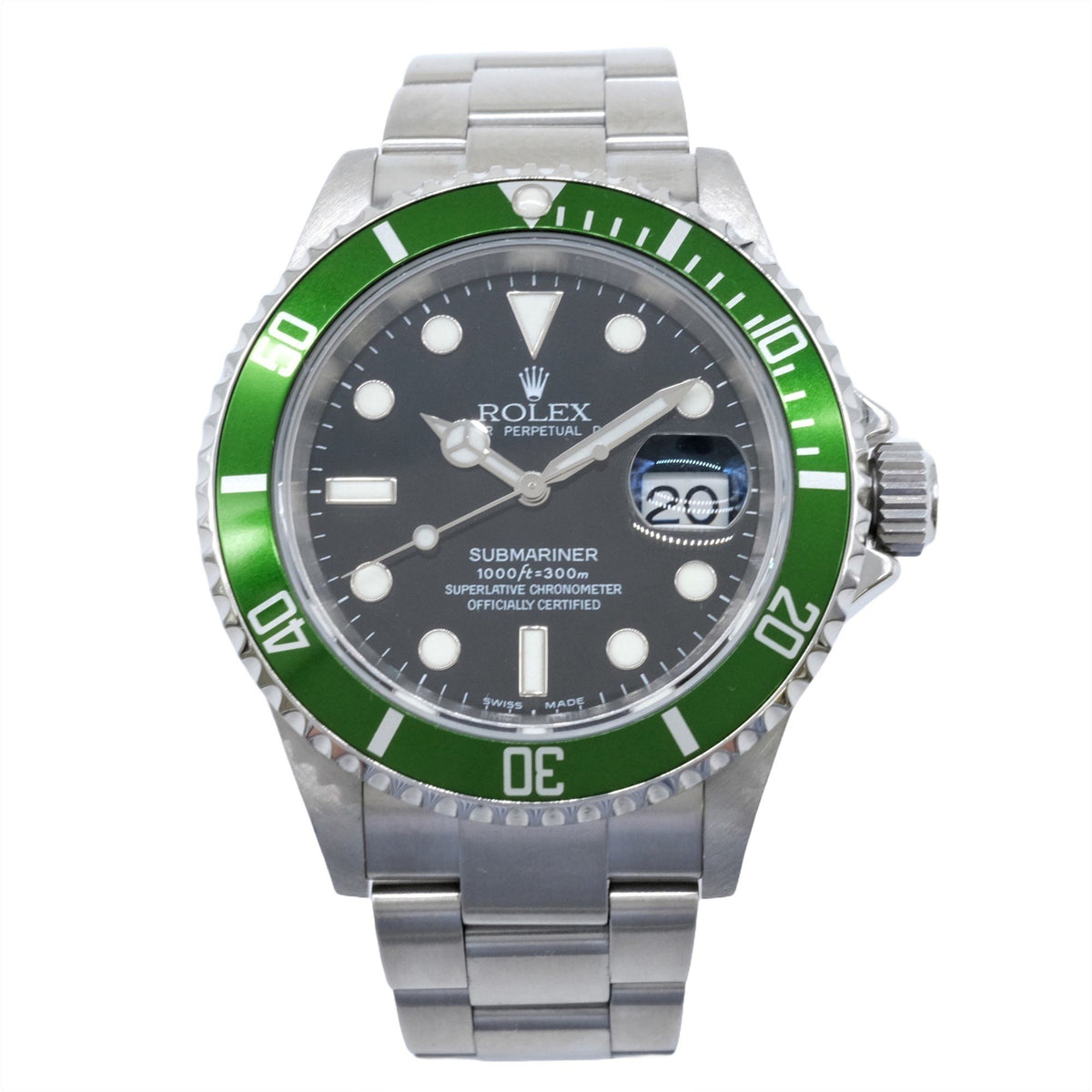 Montre-bracelet automatique Rolex Submariner Green Sub d'occasion 16610LV 16610 