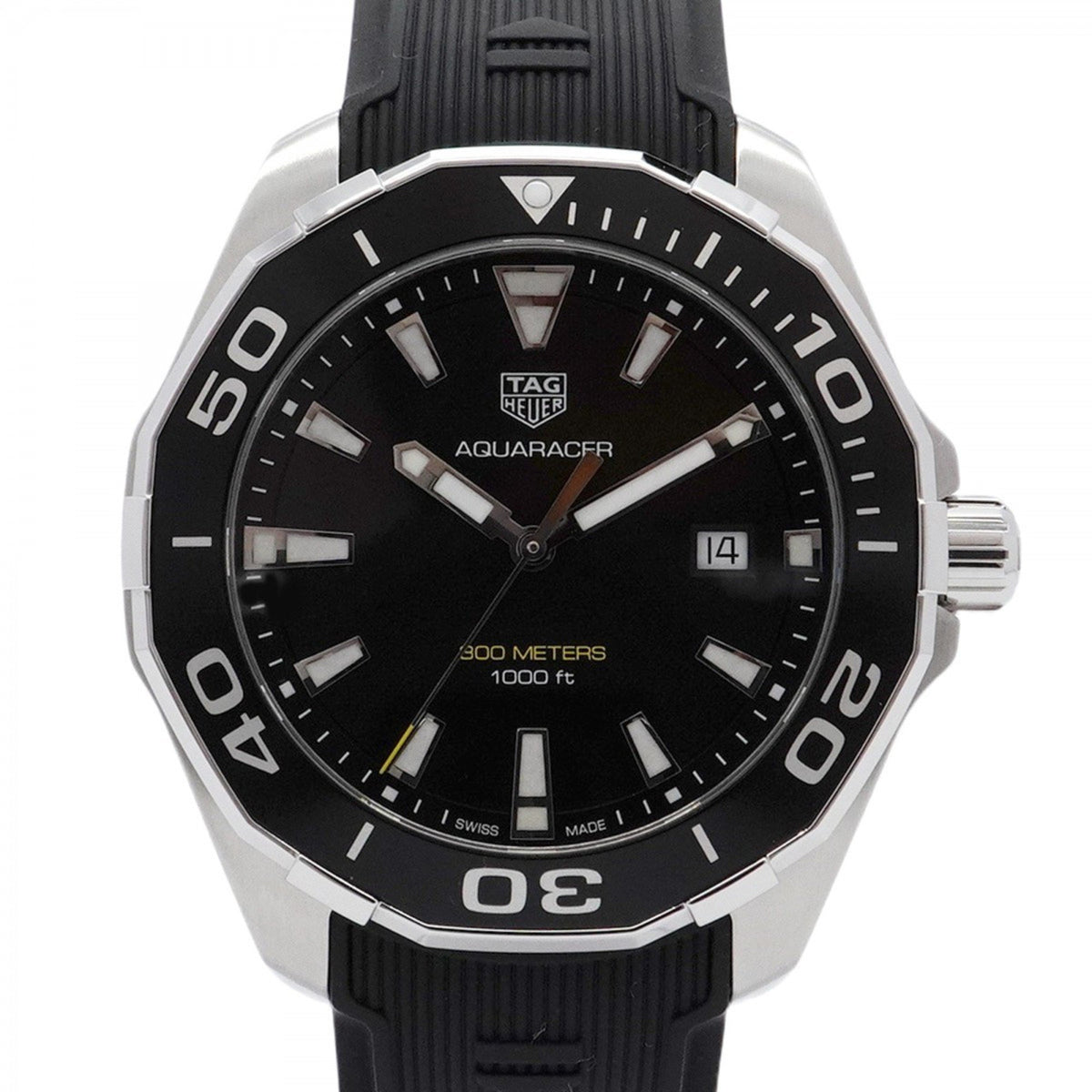 Pre-Owned TAG Heuer Aquaracer WAY101A Black Dial Men's Watch