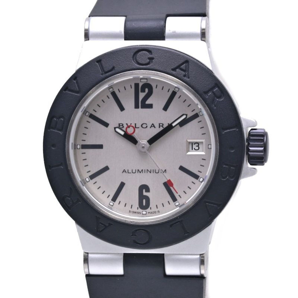 Gebrauchte BVLGARI Bvlgari Aluminium AL29TAVD AL29TA Gummi Damen 39939 Uhr 