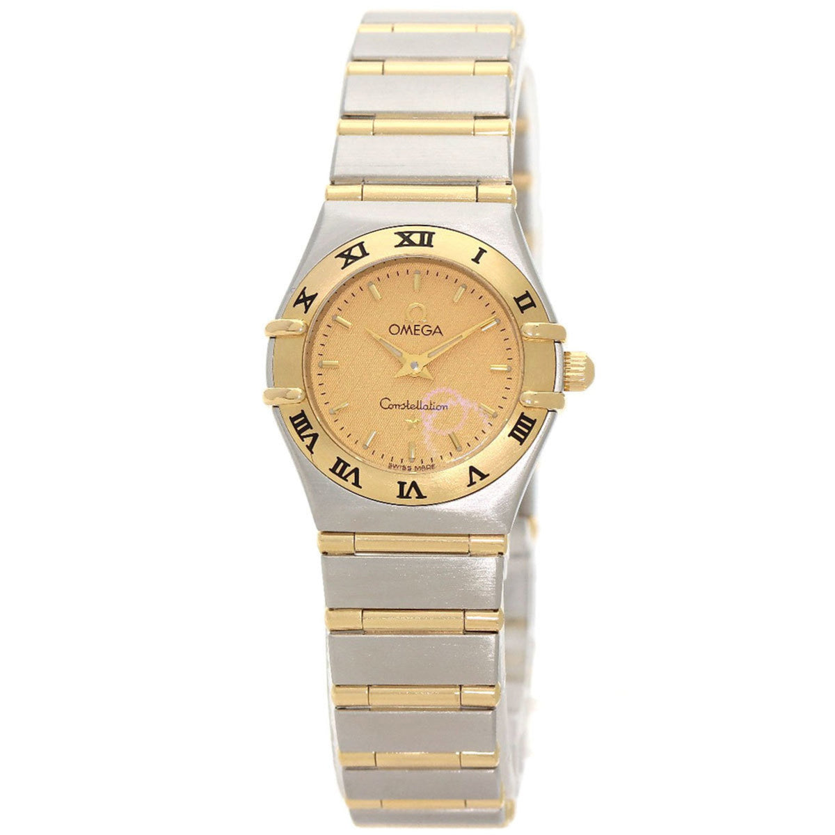 Pre-Owned OMEGA 1262.10 Constellation Mini Full Bar Watch Stainless Steel SS K18YG Ladies
