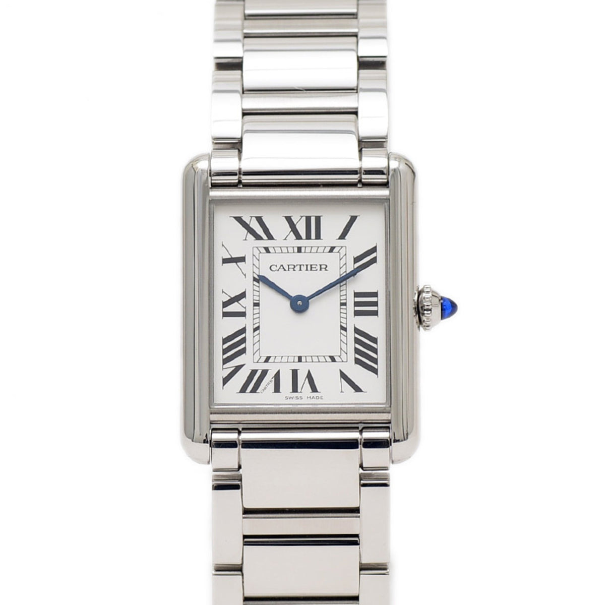Pre-Owned Cartier Tank Must LM Silver Dial Quartz Watch WSTA0052 Men's BP