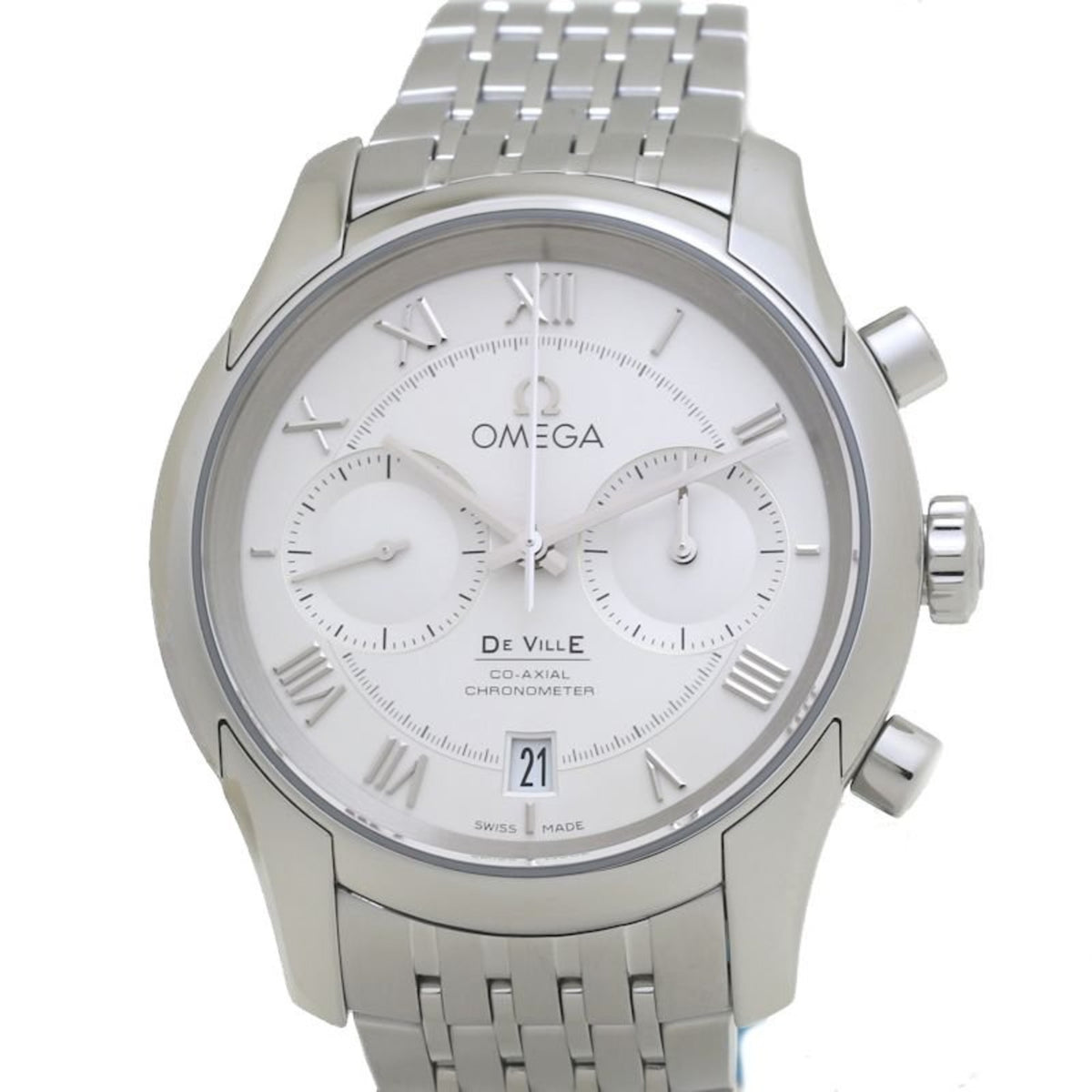 Pre-Owned OMEGA De Ville Hour Vision 431.10.42.51.02.001 Co-Axial Chronometer Stainless Steel Men's 39909 Watch