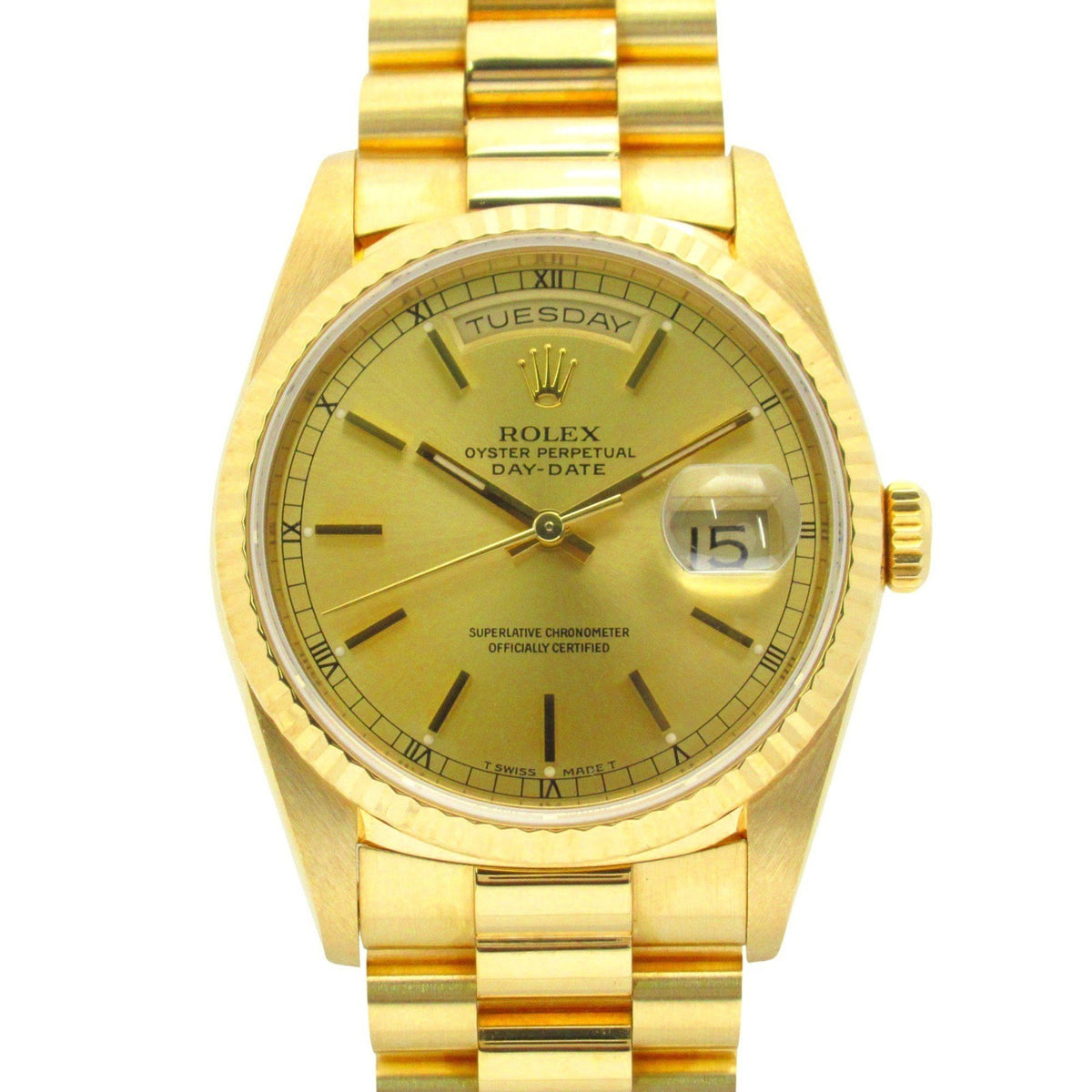 Pre-Owned Rolex Day-Date E-Series Watch, 18K Yellow Gold, Men's, CH/BA 18238