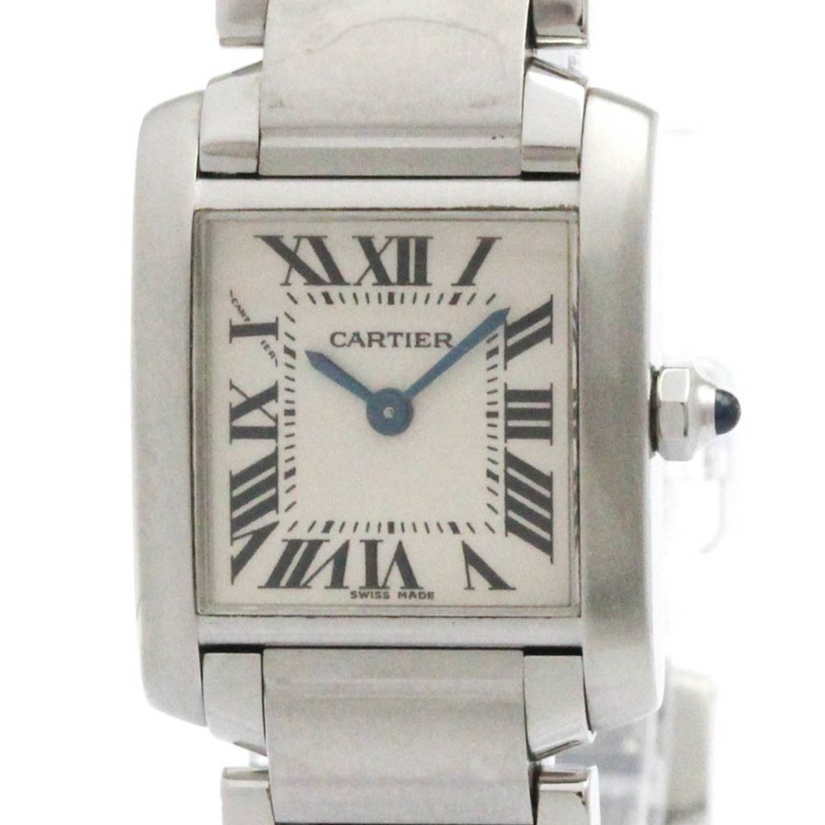 Pre-Owned CARTIER Tank Francaise Steel Quartz Ladies Watch W51008Q3 Polished