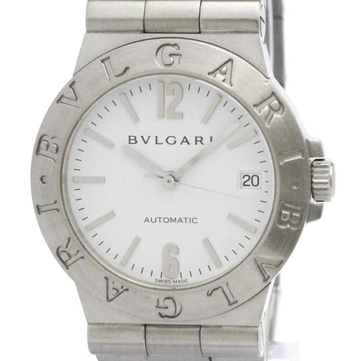 Pre-Owned BVLGARI Diagono Sports Steel Automatic Mens Watch LCV35S Polished